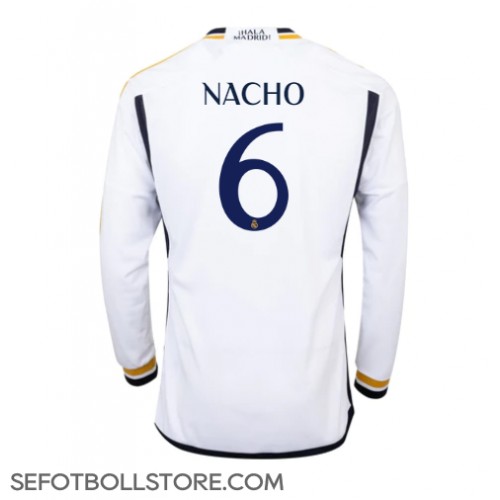 Real Madrid Nacho #6 Replika Hemmatröja 2023-24 Långärmad